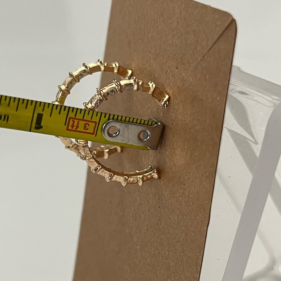 Nautical Hoop Earrings | Pierced | Gold | NWT - Picture 6 of 8